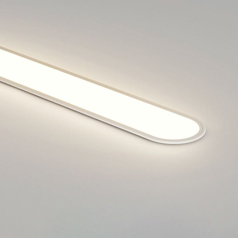Flush Mount LED Ceiling Light Minimalist Oval Panel with Dimmable Option