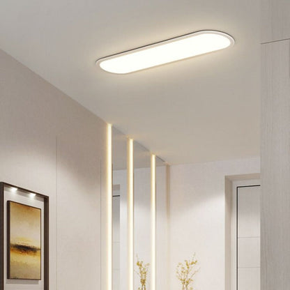 Flush Mount LED Ceiling Light Minimalist Oval Panel with Dimmable Option