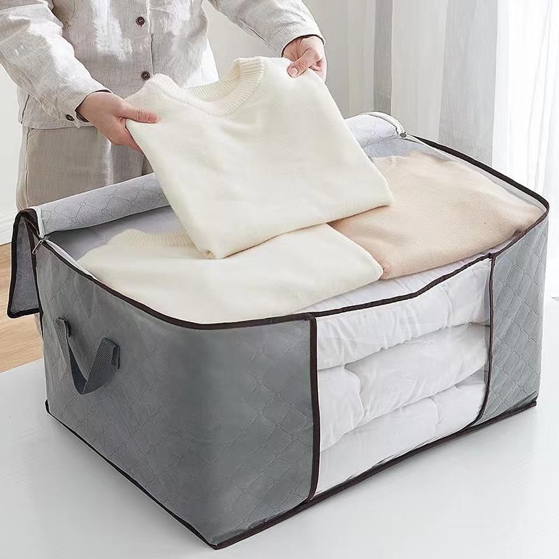 Foldable Clothes Storage Boxes with Clear Window and Reinforced Handles