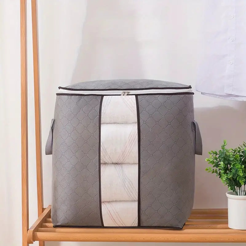 Foldable Clothes Storage Boxes with Clear Window and Reinforced Handles