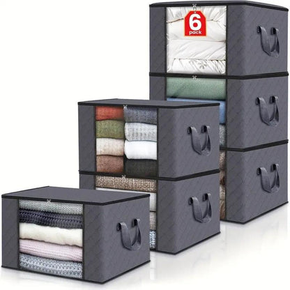 Foldable Clothes Storage Boxes with Clear Window and Reinforced Handles