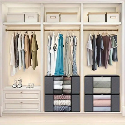 Foldable Clothes Storage Boxes with Clear Window and Reinforced Handles