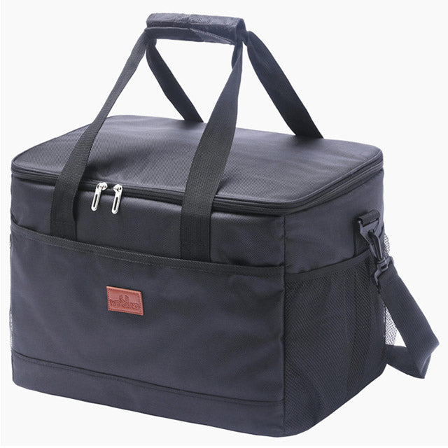 Foldable Cooler Bag with Shoulder Strap and Side Mesh Pockets