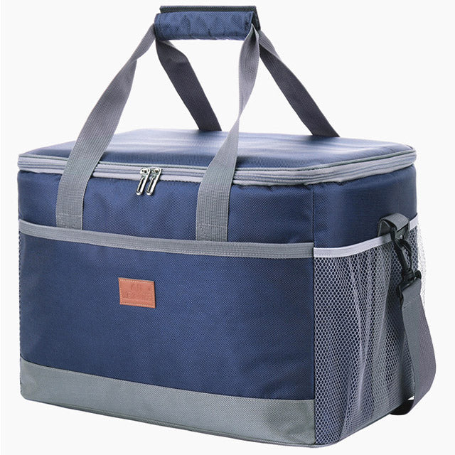 Foldable Cooler Bag with Shoulder Strap and Side Mesh Pockets