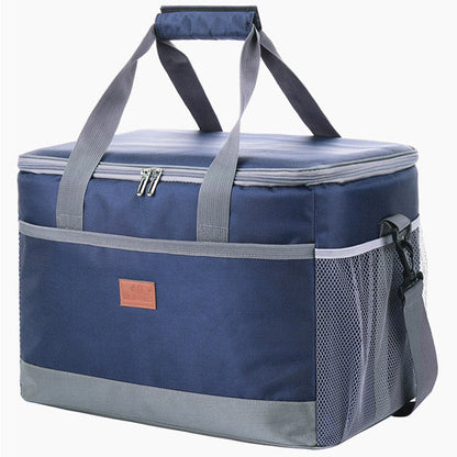 Foldable Cooler Bag with Shoulder Strap and Side Mesh Pockets