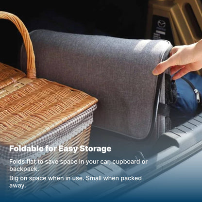 Foldable Cooler Bag with Shoulder Strap and Side Mesh Pockets