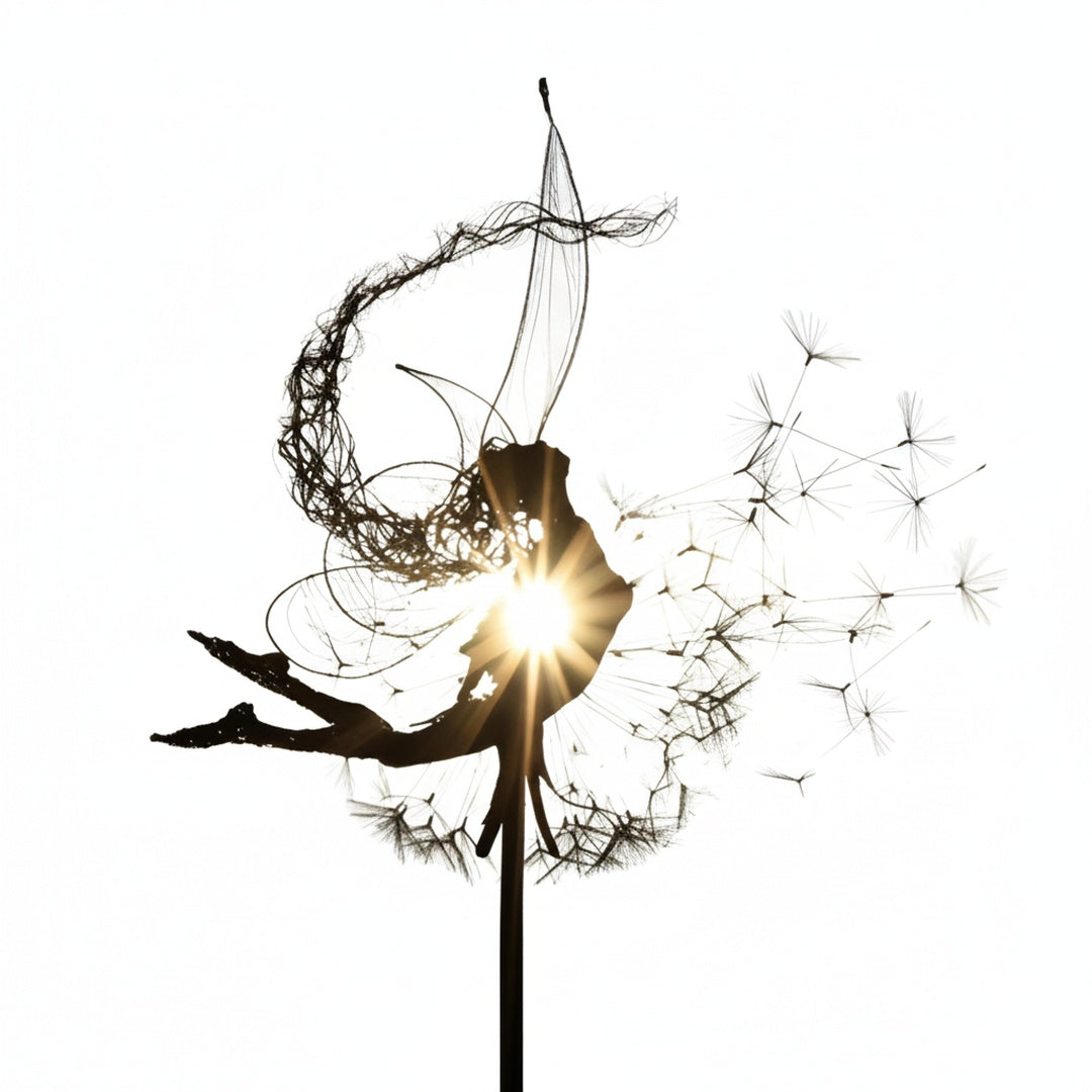 Garden Fairy Statue with Dandelion Ground Stake
