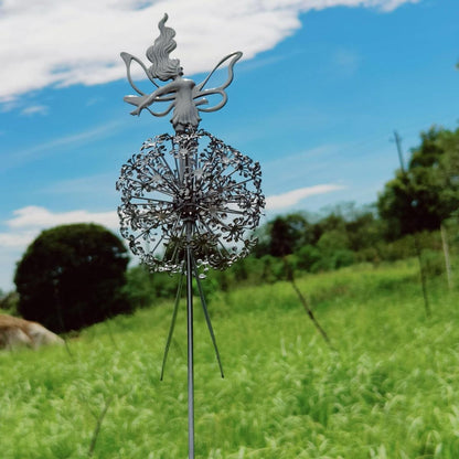 Garden Fairy Statue with Dandelion Ground Stake
