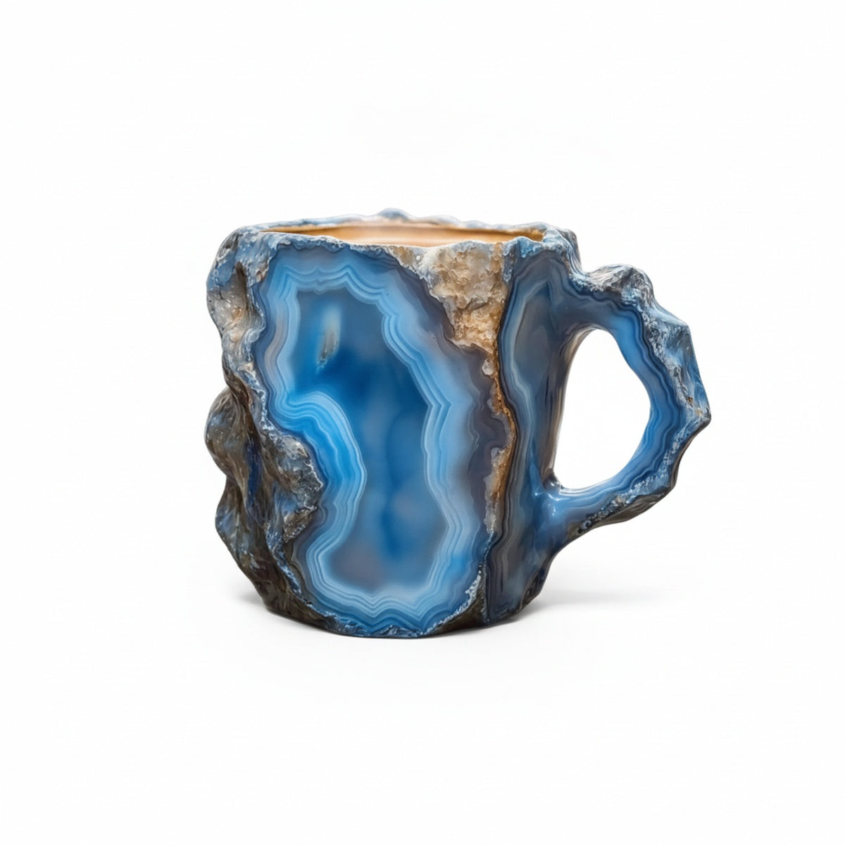 Geode Crystal Coffee Mug with Mineral Stone Design