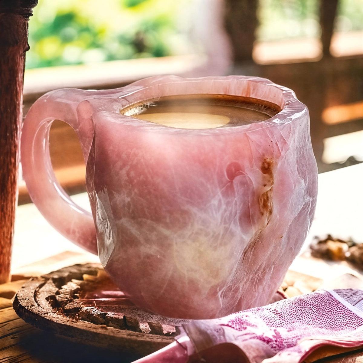 Geode Crystal Coffee Mug with Mineral Stone Design