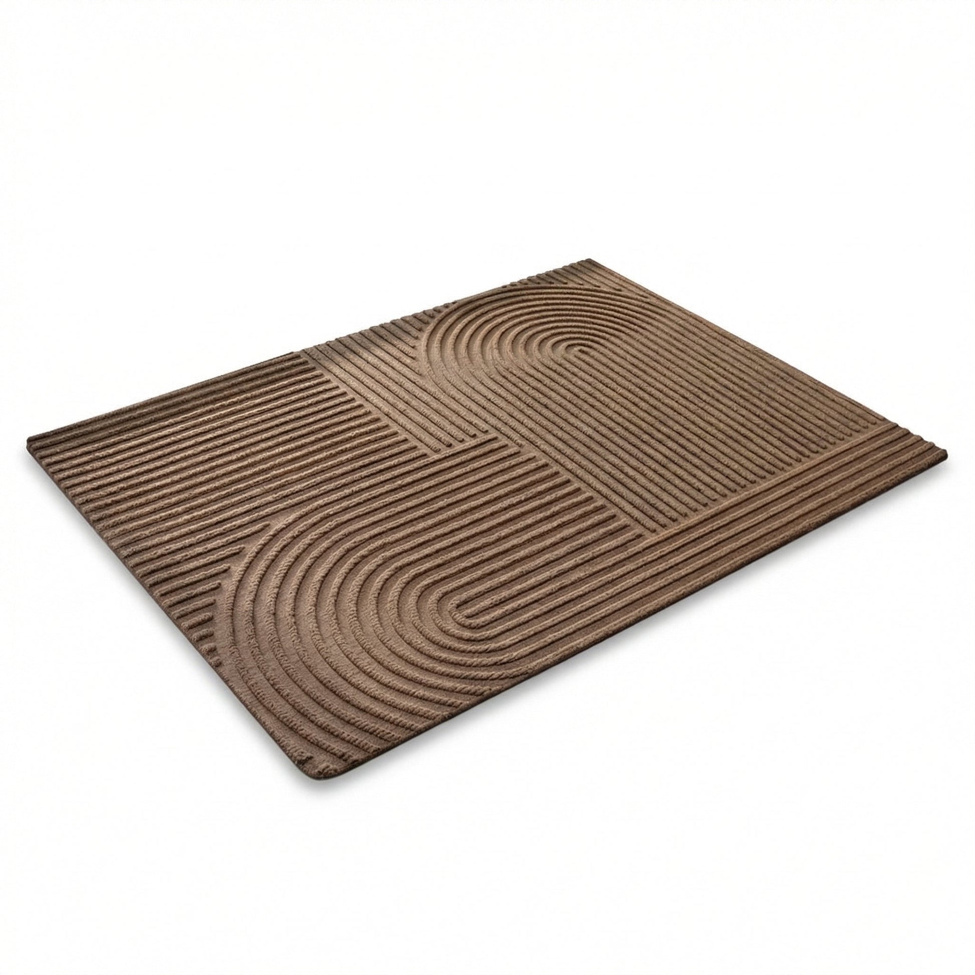 Geometric Textured Doormat with Anti-Slip Base for Front and Back Door