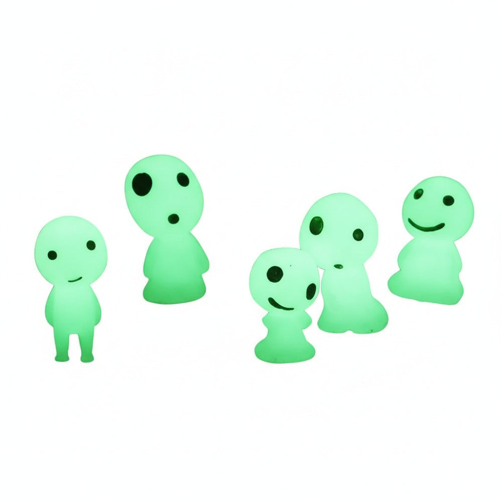 Glow in the Dark Tree Spirit Figurine Set of 10 Pieces