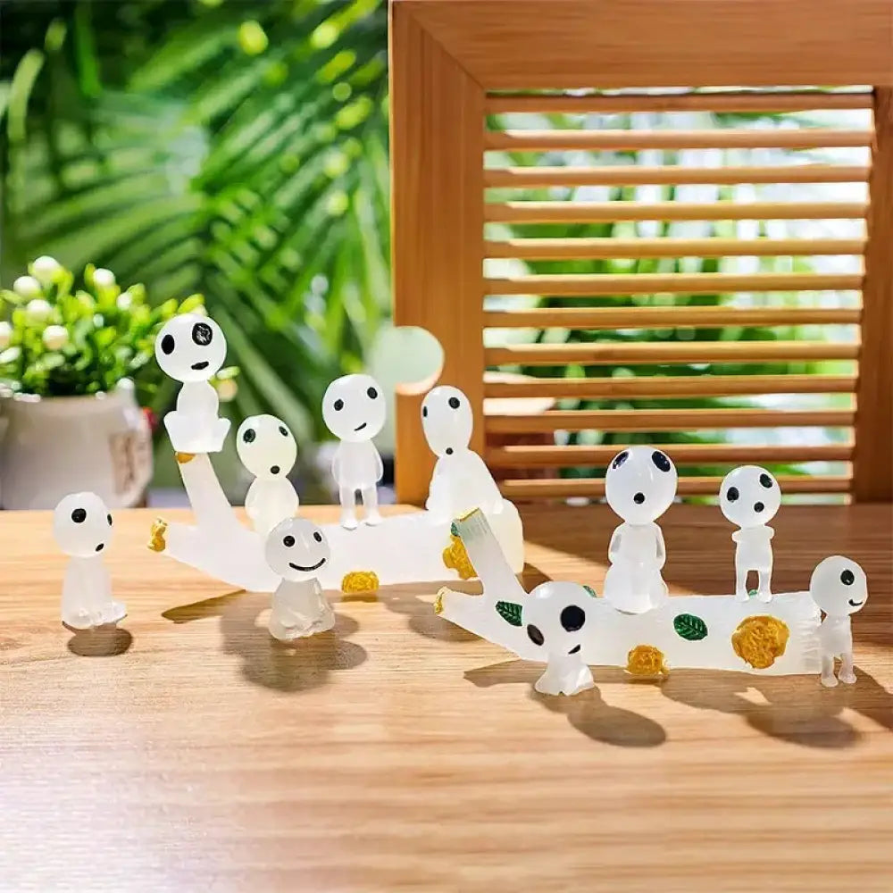 Glow in the Dark Tree Spirit Figurine Set of 10 Pieces