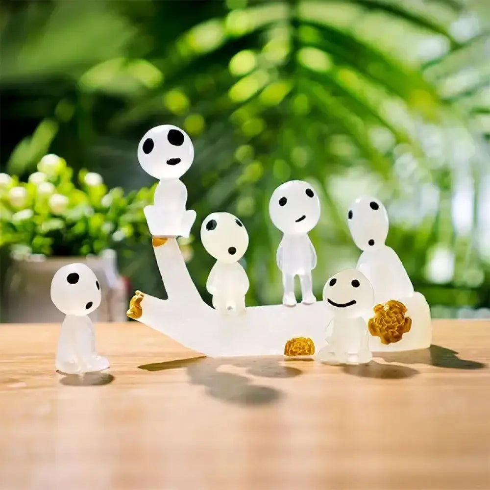 Glow in the Dark Tree Spirit Figurine Set of 10 Pieces