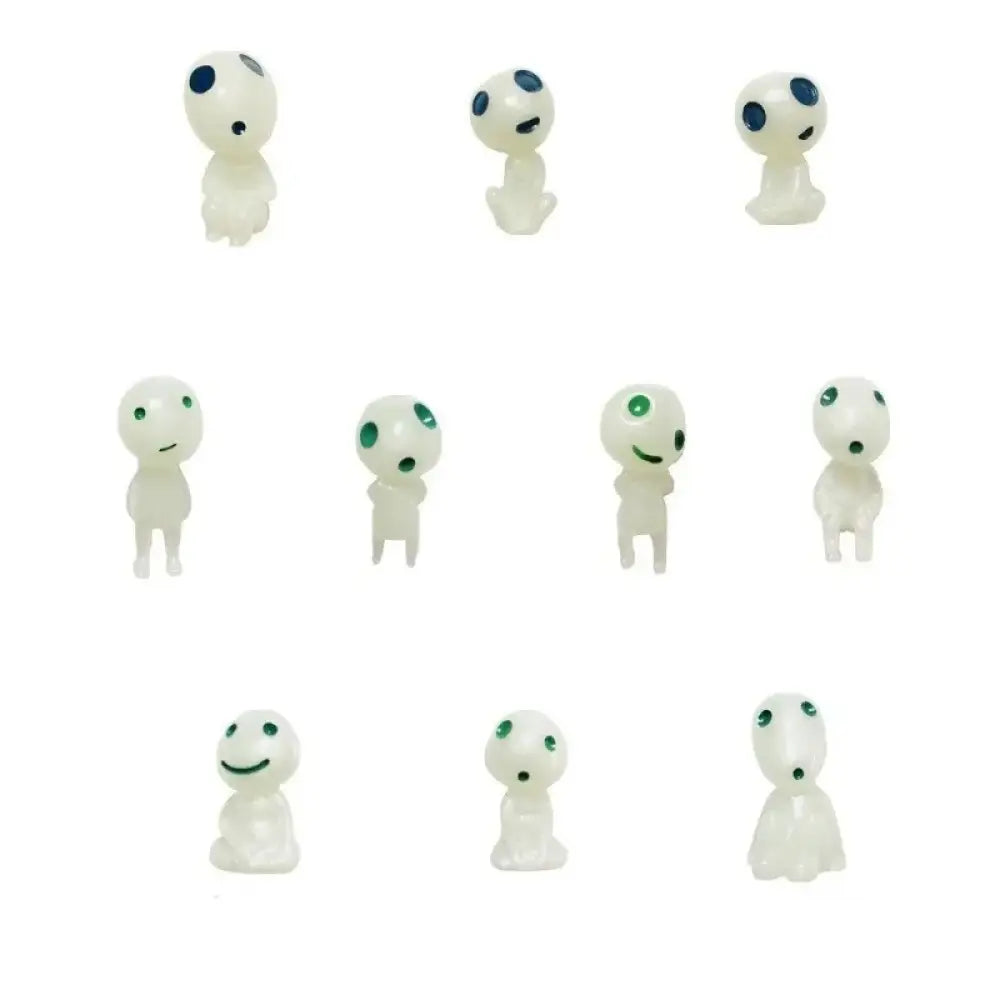 Glow in the Dark Tree Spirit Figurine Set of 10 Pieces