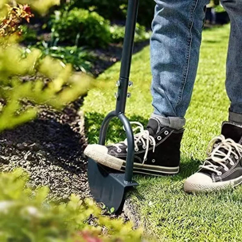 Half-Moon Lawn Edger with Serrated Blade and Footrest