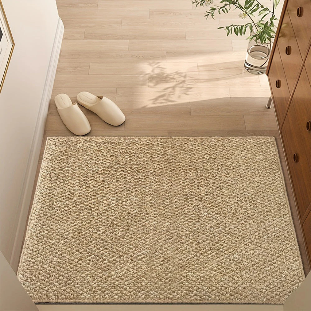Indoor Doormat Anti-Slip Entryway Rug with Textured Weave