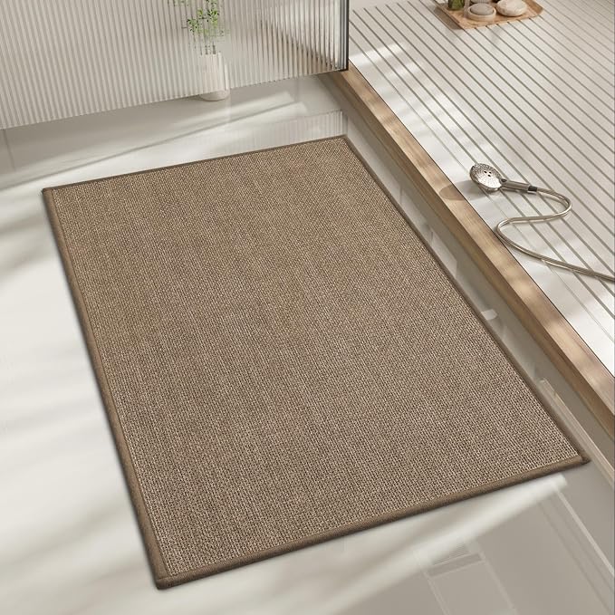 Indoor Doormat Anti-Slip Woven with Non-Skid Rubber Backing Machine Washable