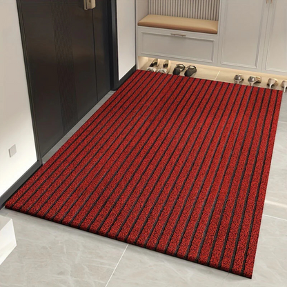 Indoor Outdoor Doormat with Anti-Slip Backing and Striped Pattern