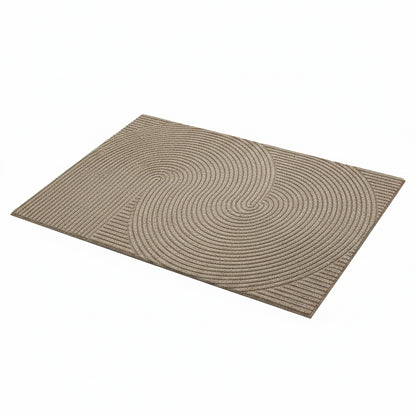 Indoor Outdoor Doormat with Anti-Slip Bottom and 3D Groove Pattern