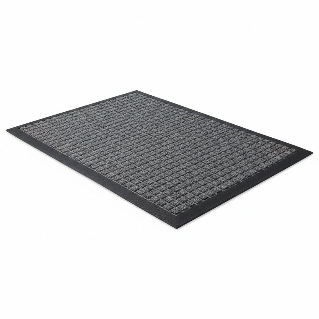 Indoor Outdoor Doormat with Anti-Slip Rubber Base and Waffle Grid Pattern