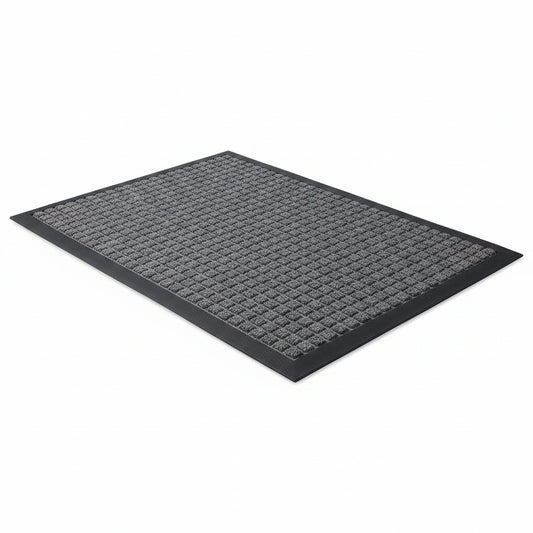 Indoor Outdoor Doormat with Anti-Slip Rubber Base and Waffle Grid Pattern
