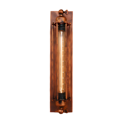 Industrial Wall Lamp Vintage with Edison Tube Bulb and Cage Frame