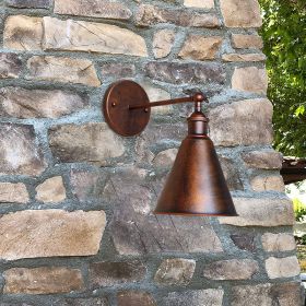 Industrial Wall Lamp with Adjustable Swing Arm and Cone Shade
