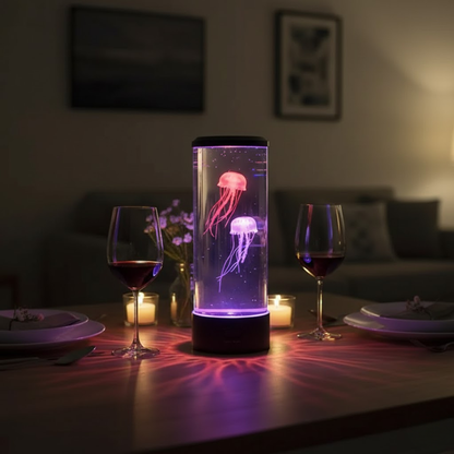 Jellyfish Lamp with Color-Changing LED Light and Touch Control