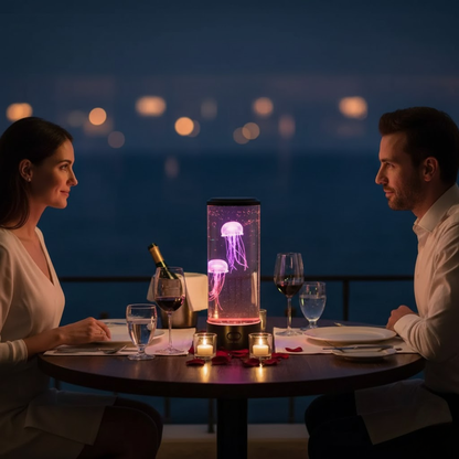 Jellyfish Lamp with Color-Changing LED Light and Touch Control
