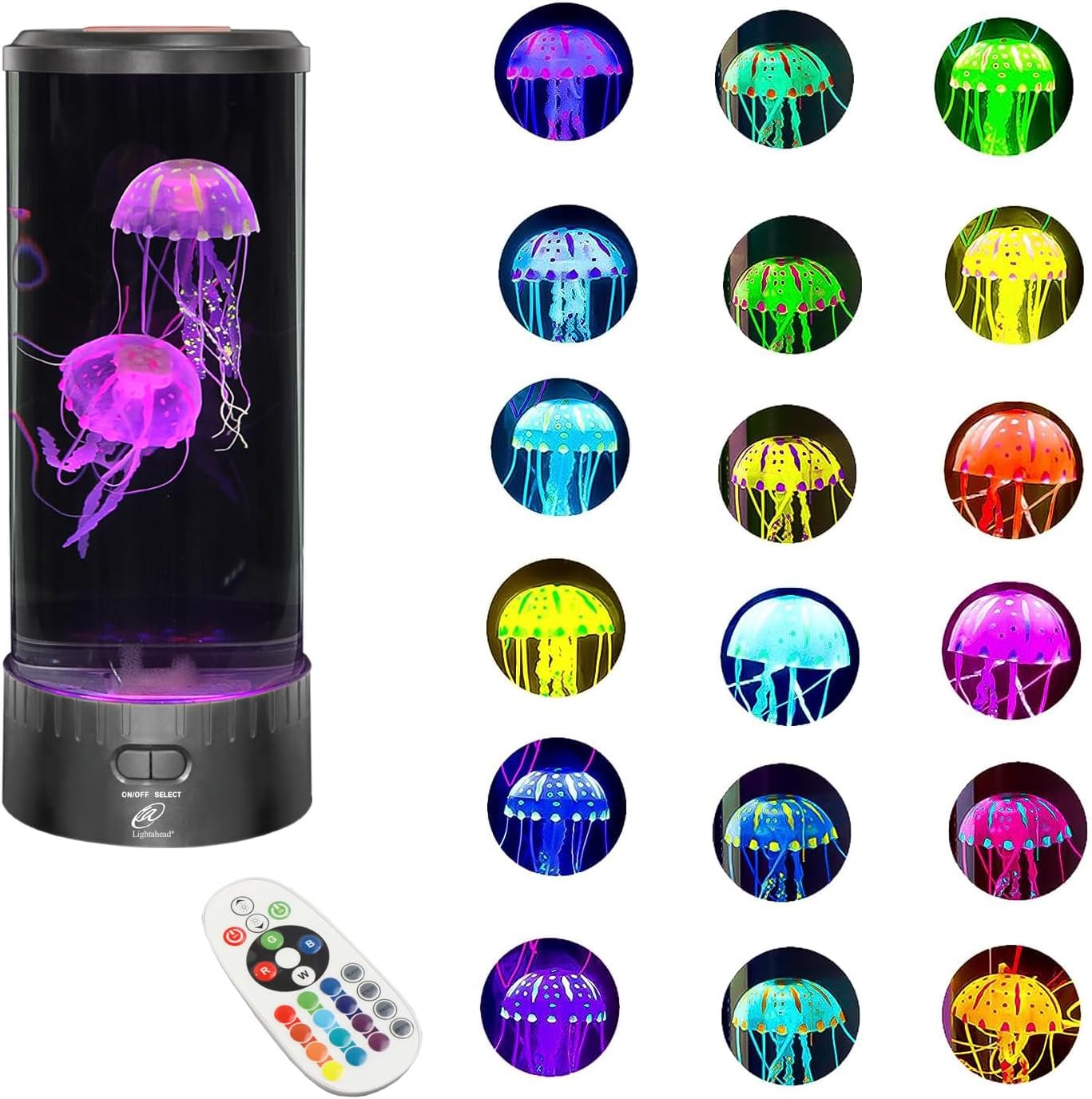 Jellyfish Lamp with Color-Changing LED Light and Touch Control