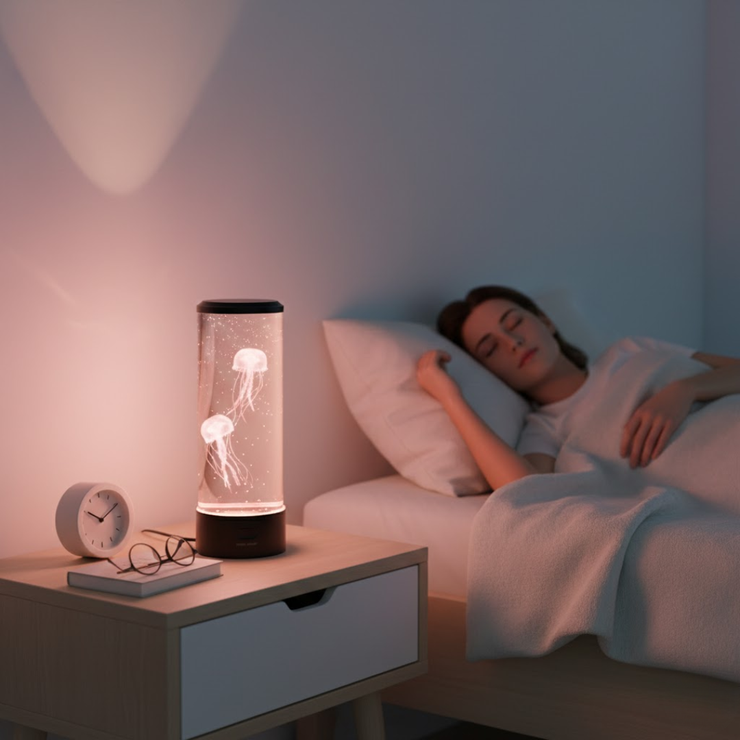 Jellyfish Lamp with Color-Changing LED Light and Touch Control