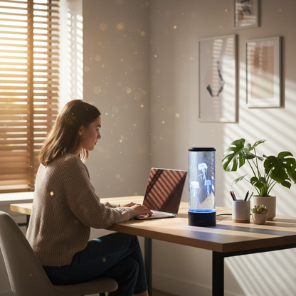 Jellyfish Lamp with Color-Changing LED Light and Touch Control
