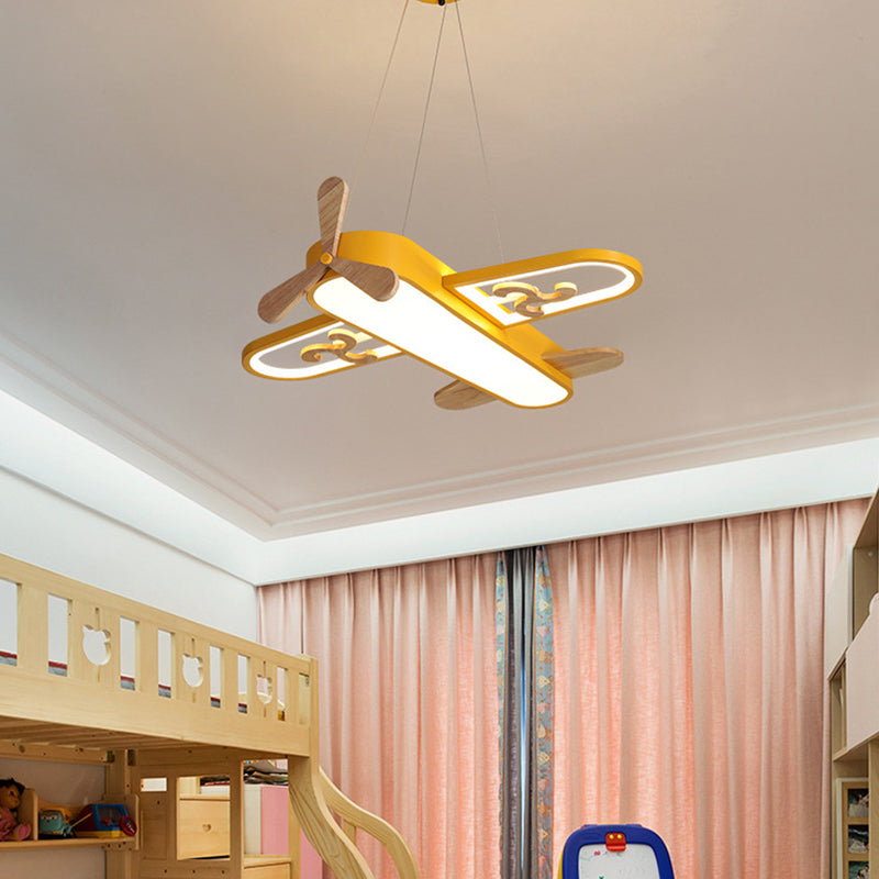 Kids Pendant Lamp Modern Airplane Shape with Dimmable LED for Children's Room