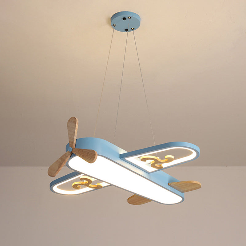 Kids Pendant Lamp Modern Airplane Shape with Dimmable LED for Children's Room