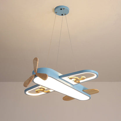 Kids Pendant Lamp Modern Airplane Shape with Dimmable LED for Children's Room