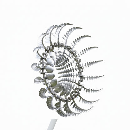 Kinetic Wind Spinner with 18 Blades and Ground Stake