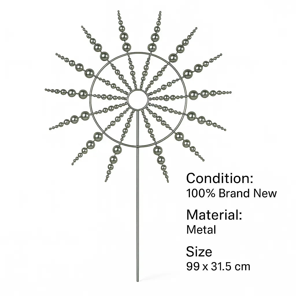 Kinetic Wind Spinner with 18 Blades and Ground Stake