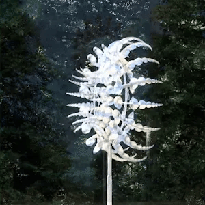 Kinetic Wind Spinner with 18 Blades and Ground Stake