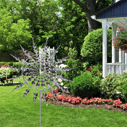 Kinetic Wind Spinner with 18 Blades and Ground Stake