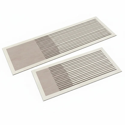 Kitchen Runner Rug Set Anti-Slip with Modern Stripe and Geometric Pattern