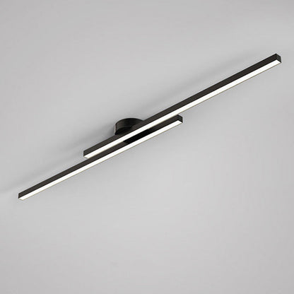 LED Ceiling Light Minimalist Double Bar Semi-Flush Mount with Integrated LED