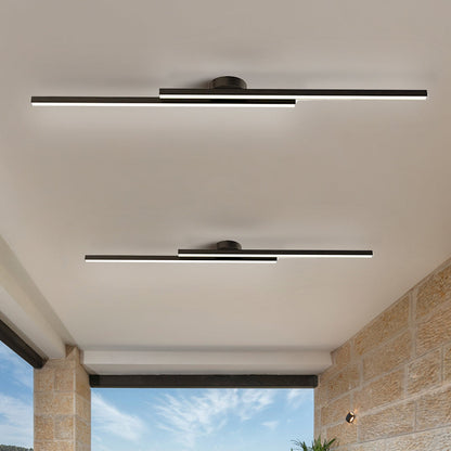 LED Ceiling Light Minimalist Double Bar Semi-Flush Mount with Integrated LED