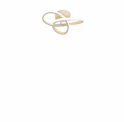 LED Ceiling Light Modern Flush Mount with Interlocking Ring Design