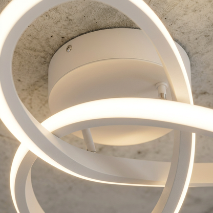 LED Ceiling Light Modern Flush Mount with Interlocking Ring Design
