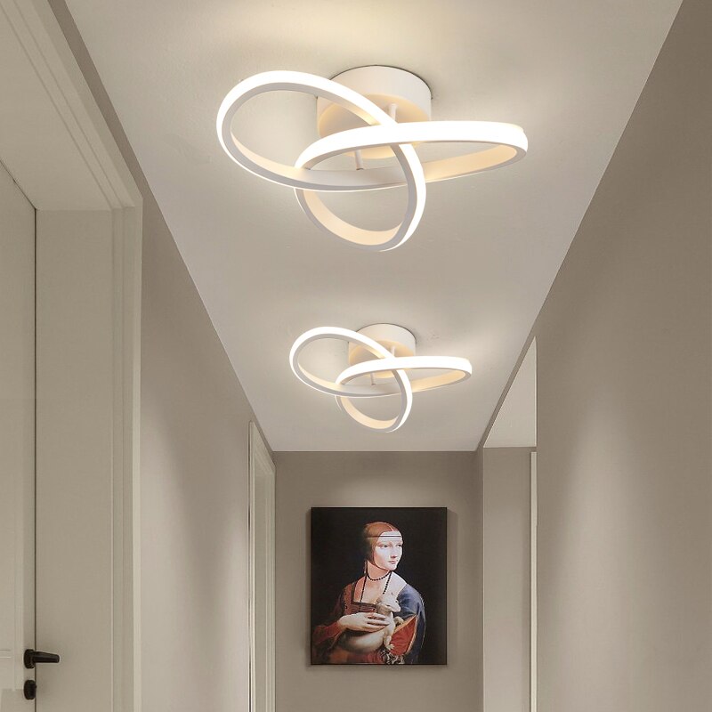 LED Ceiling Light Modern Flush Mount with Interlocking Ring Design