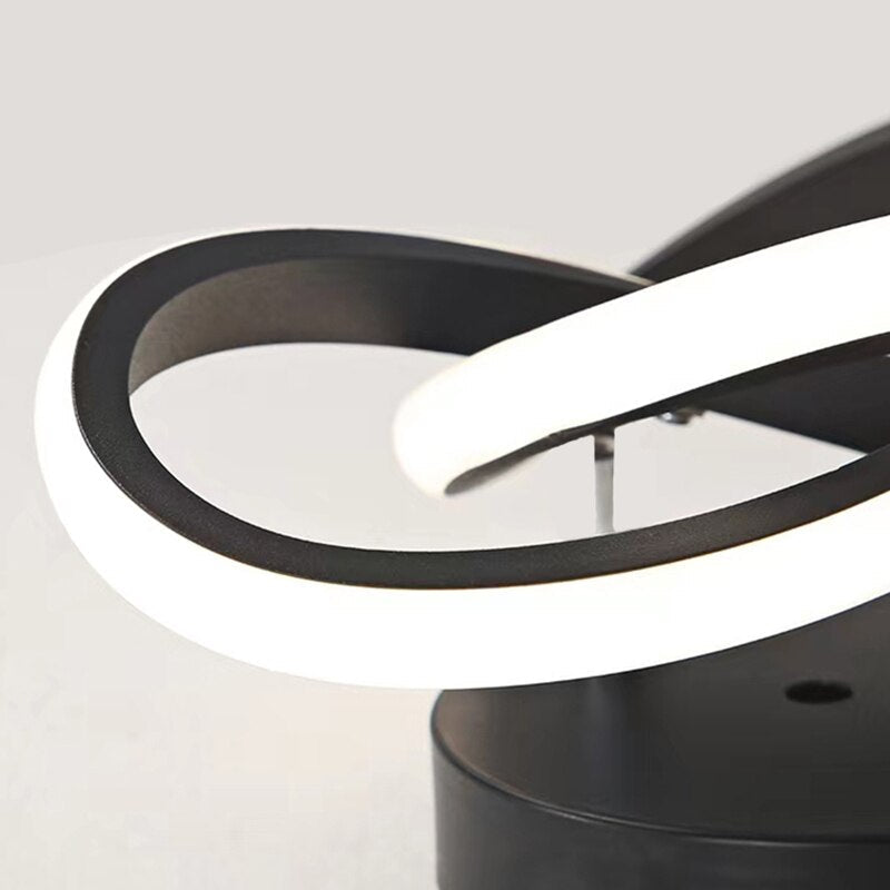 LED Ceiling Light Modern Flush Mount with Interlocking Ring Design