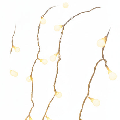 LED Fairy String Lights with Globe, Flower, Star and Snowflake Shapes for Indoor Decoration