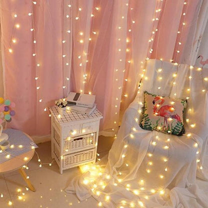 LED Fairy String Lights with Globe, Flower, Star and Snowflake Shapes for Indoor Decoration