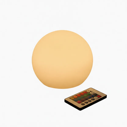 LED Globe Table Lamp with 16 Colors, Remote Control and Rechargeable Battery